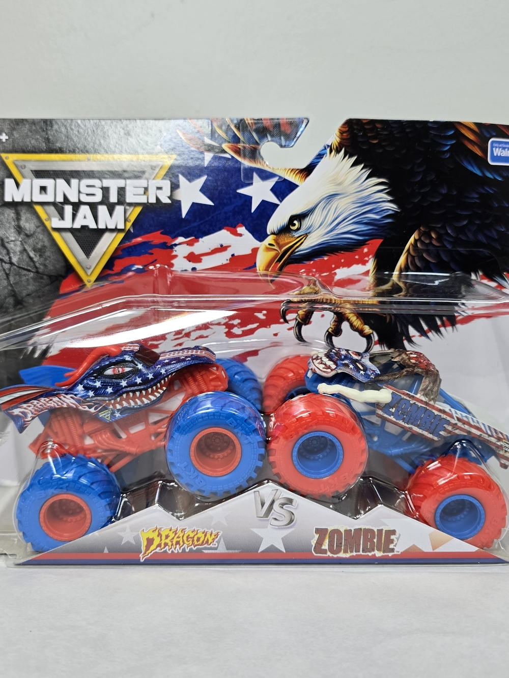 Monster Jam 2-Pack Kids Trucks - Red & Blue